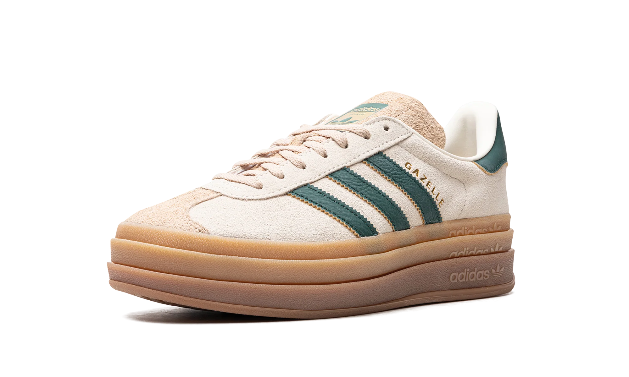 Adidas Gazelle Bold Magic Beige Collegiate Green - Image 4