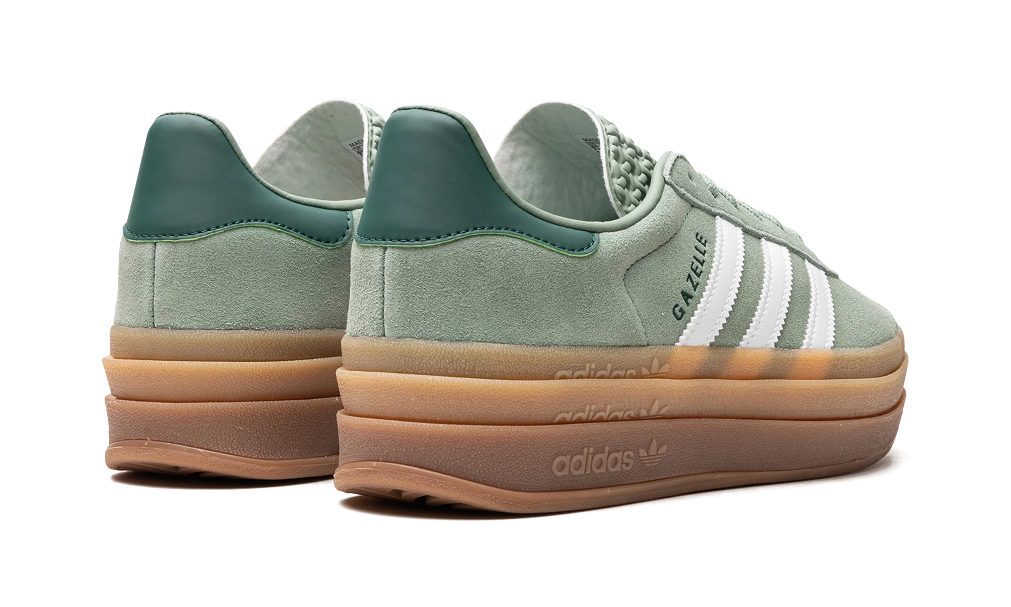 Adidas Gazelle Bold Silver Green Gum (Womens) - Image 3