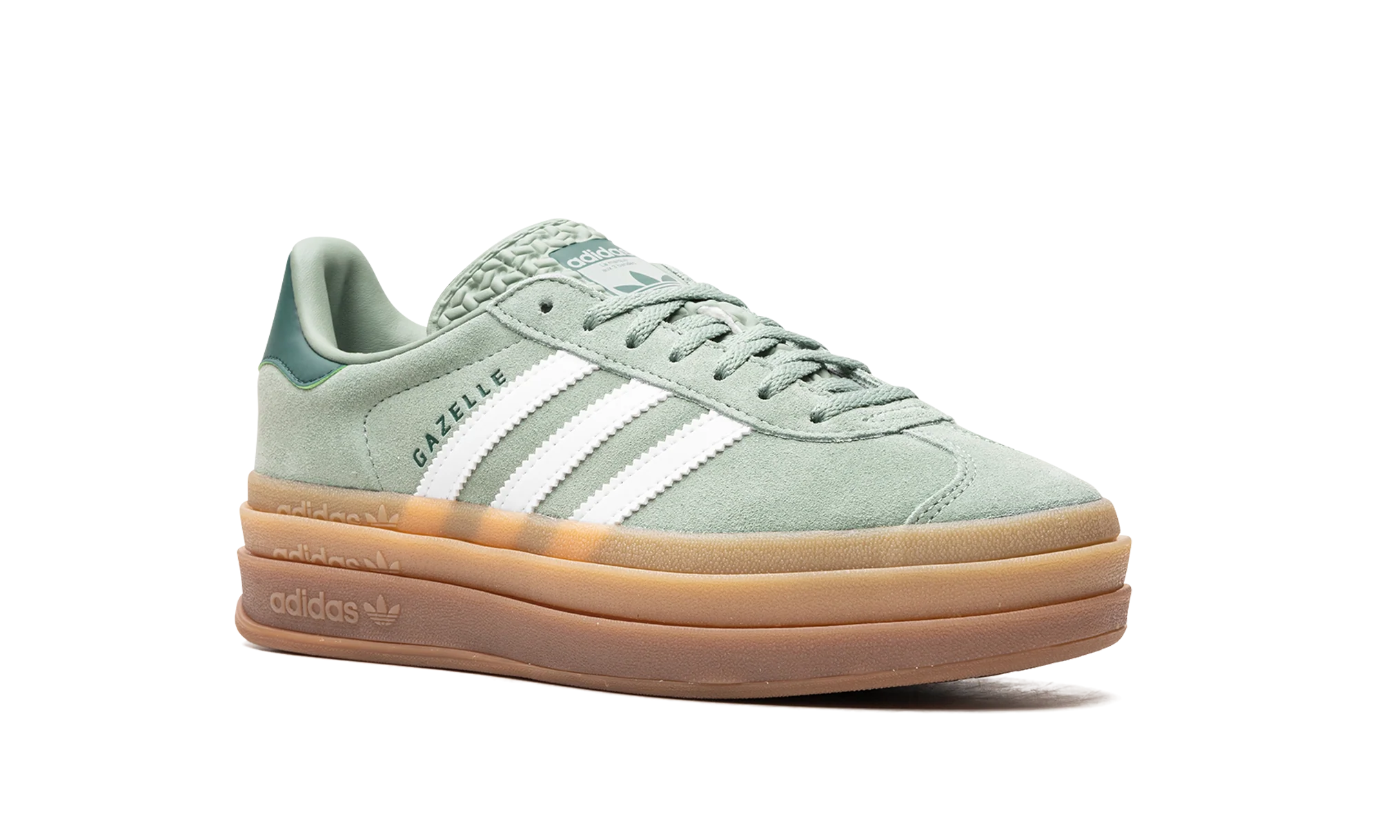 Adidas Gazelle Bold Silver Green Gum (Womens) - Image 7