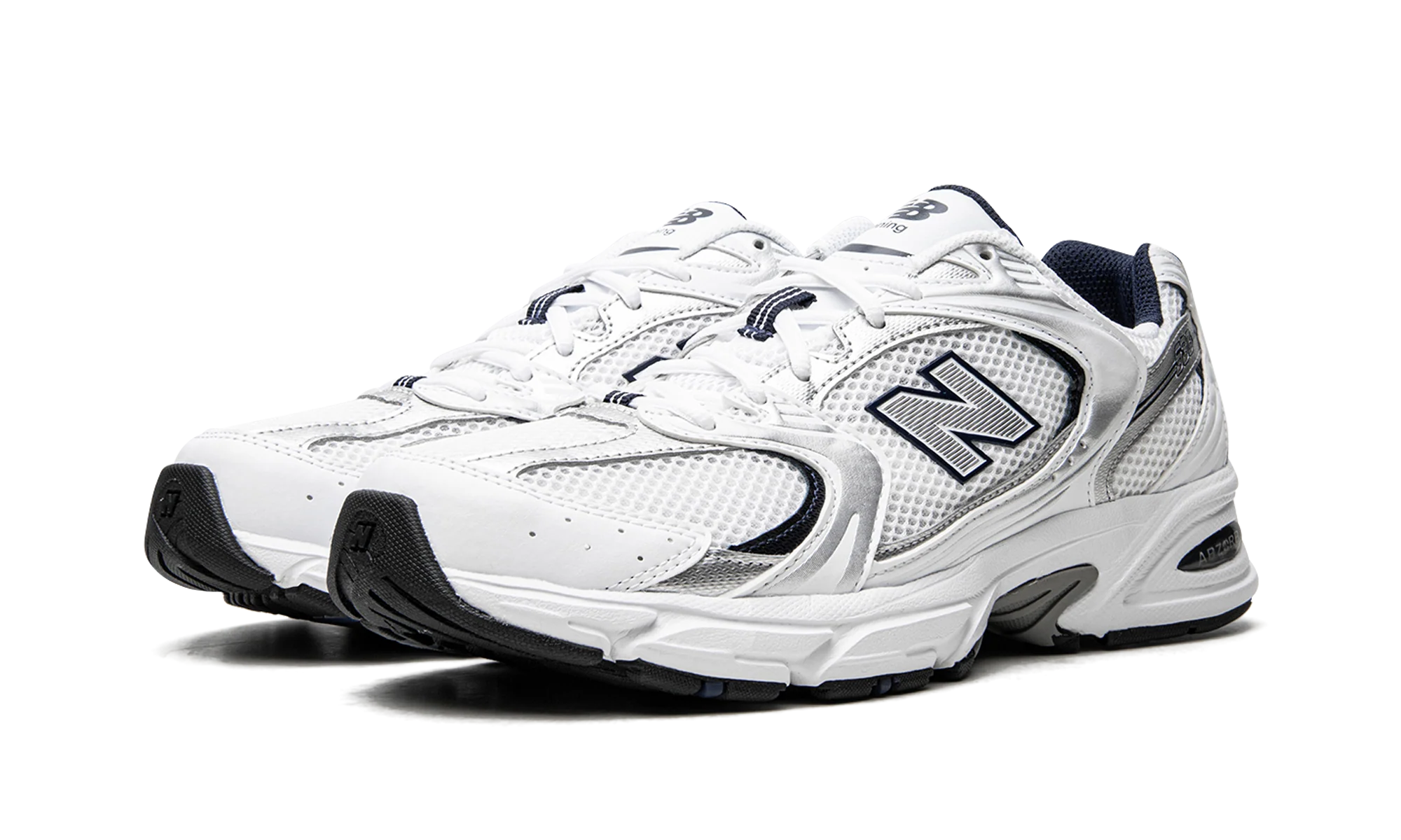 New Balance 530 White Silver Navy - Image 3