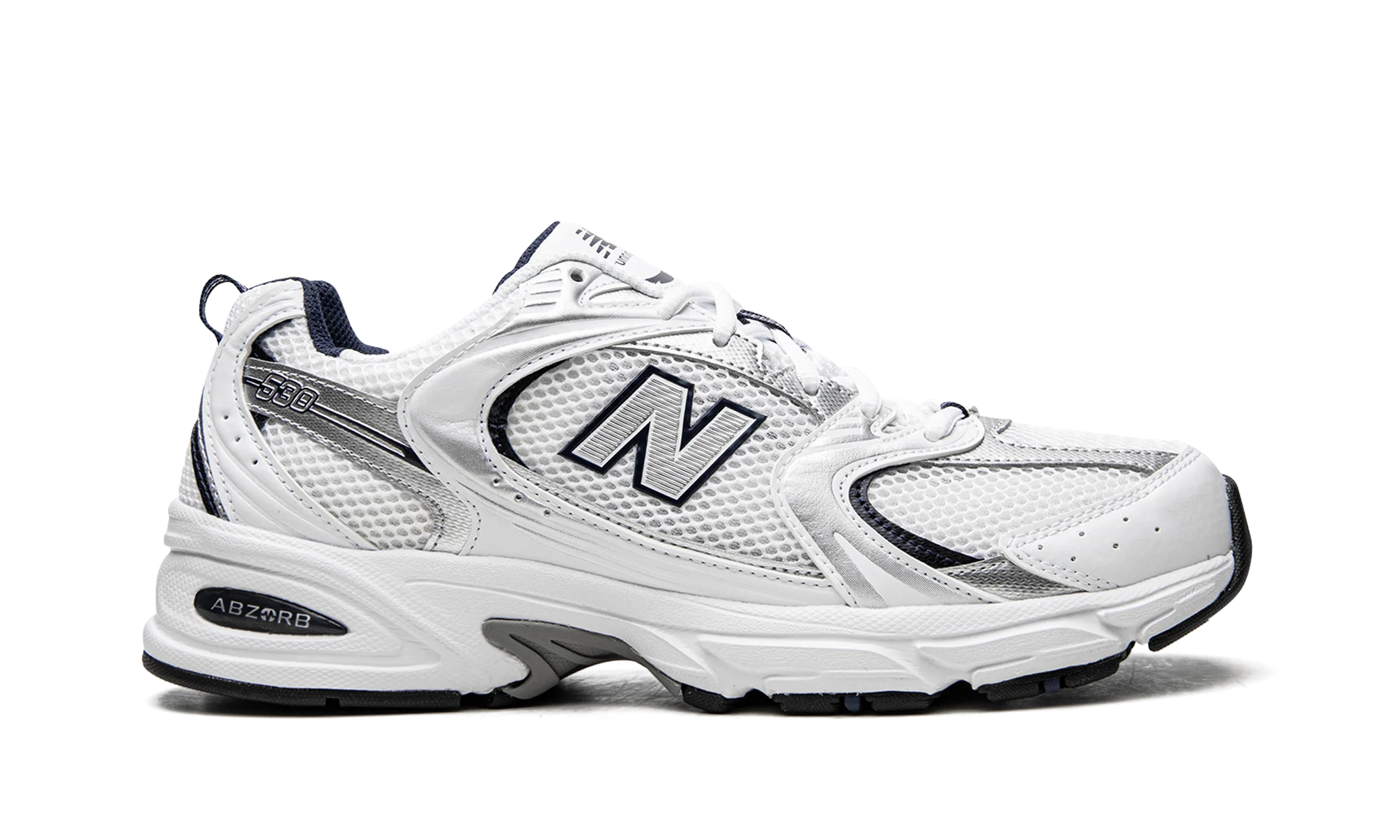 New Balance 530 White Silver Navy - Image 7