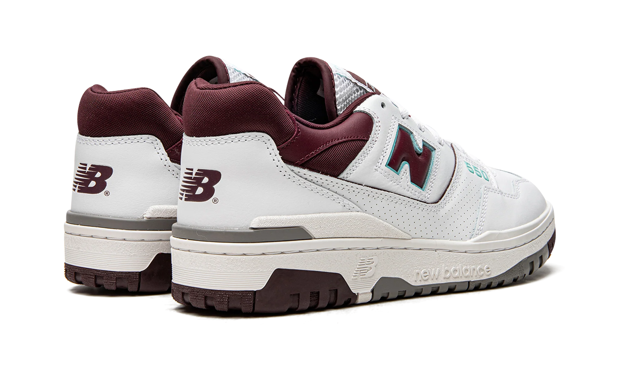 New Balance 550 Burgundy Cyan - Image 3