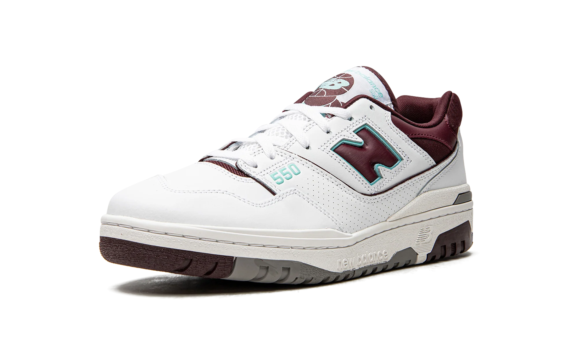 New Balance 550 Burgundy Cyan - Image 4