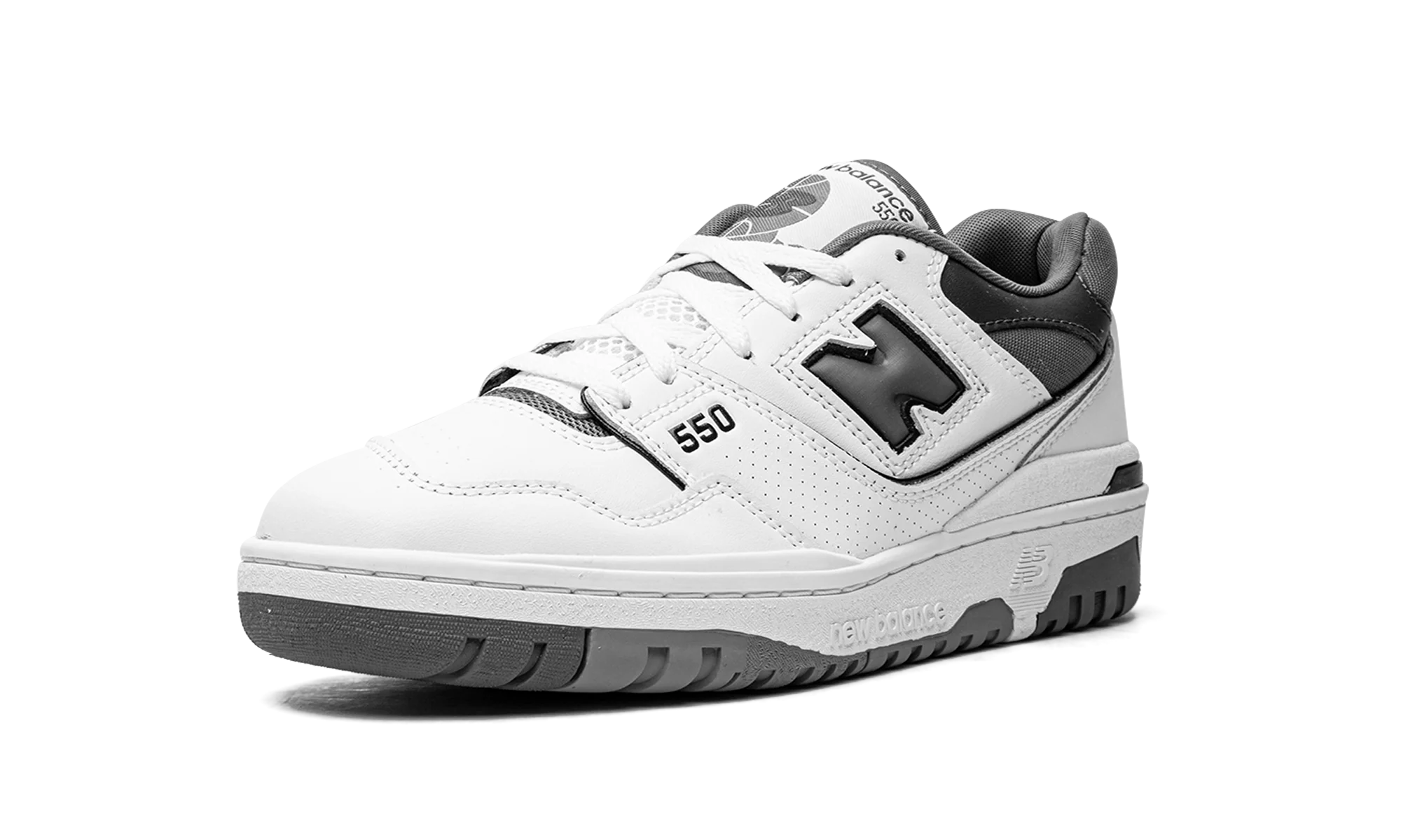 New Balance 550 White Grey Dark Grey - Image 4